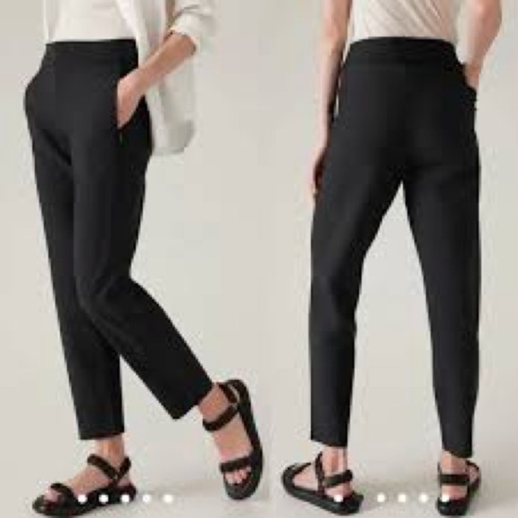 Athleta Black Cropped Ankle Pants Slim Fit - Picture 1 of 8